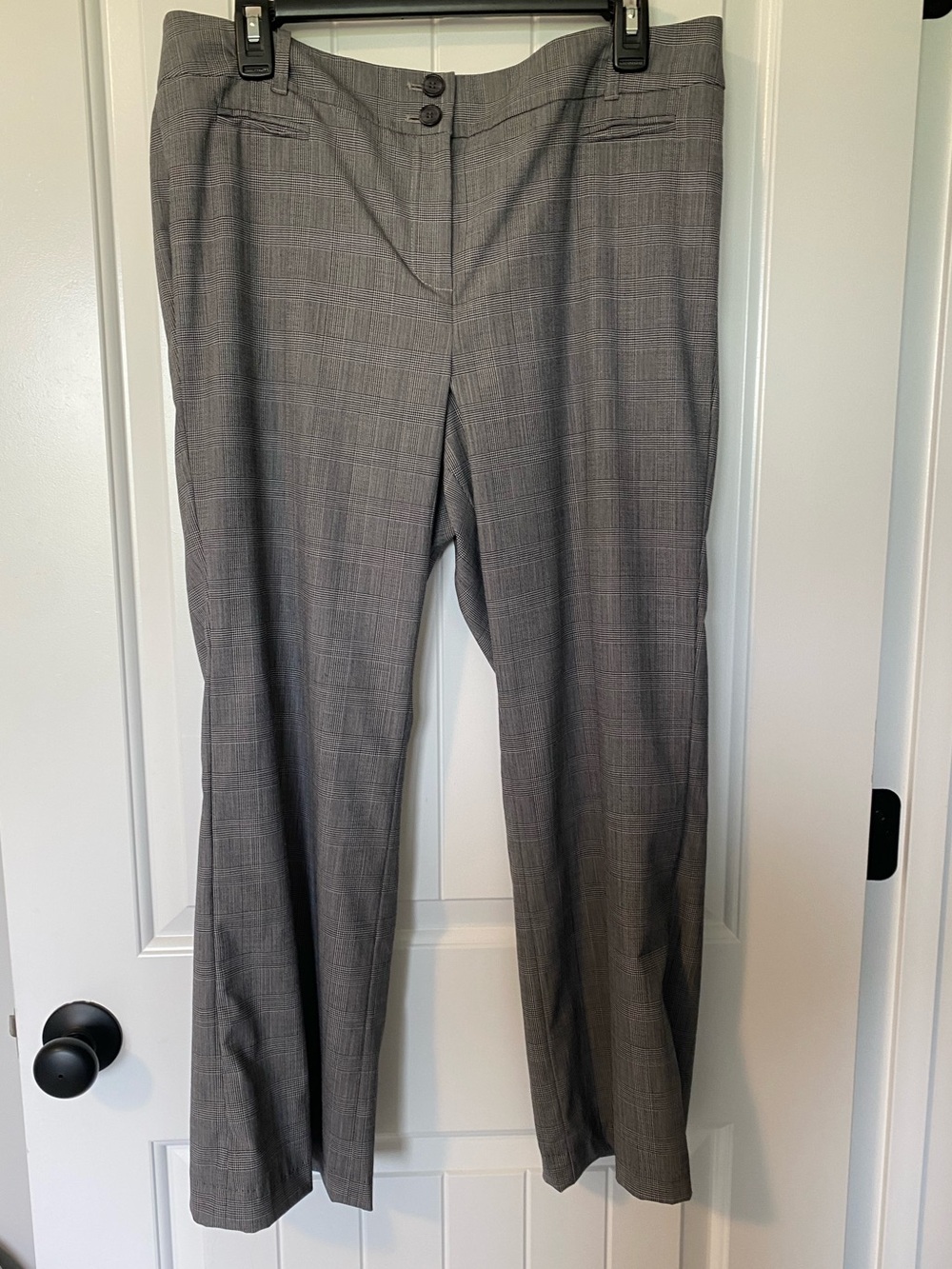 LOFT Gray Plaid Dress Trousers